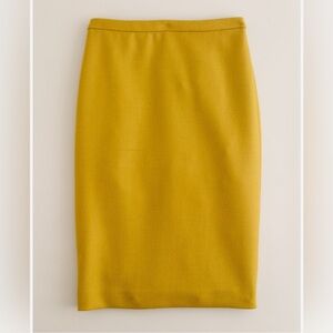 J Crew Pencil Skirt in Mustard Yellow
